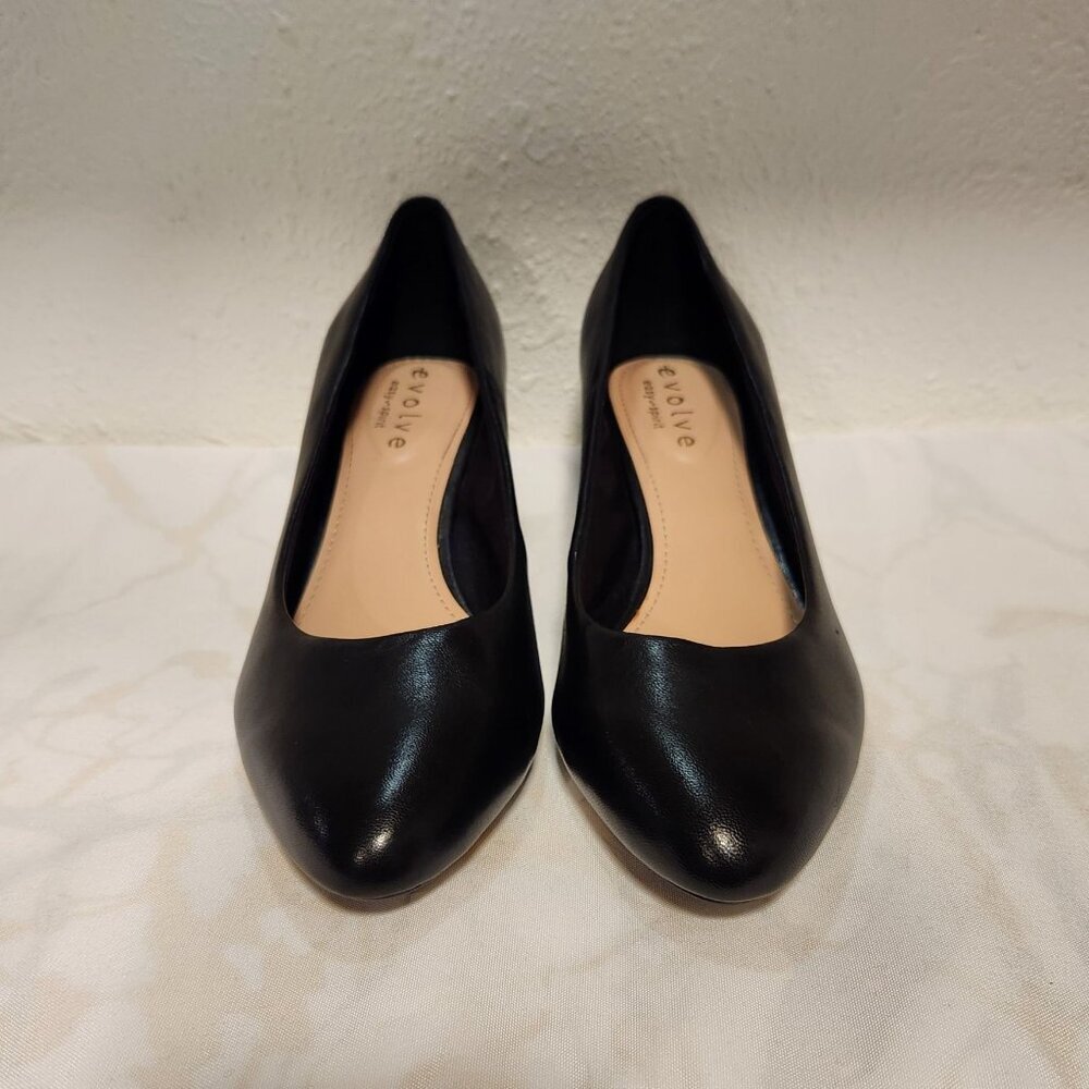 Easy Spirit Women's Size 6.5W Black Evolve Robin Pump Slip On Block Heel‎